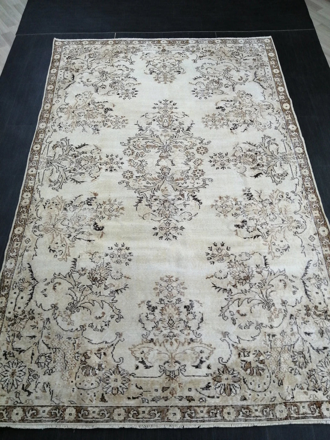 Rust Turkish Runner Rug 6' 6" x 10' 4" Hand-Knotted | No. WR57339