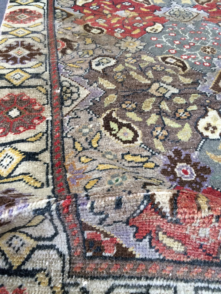 Beige Turkish Runner Rug 4' 11" x 7' Hand-Knotted | No. WR57662