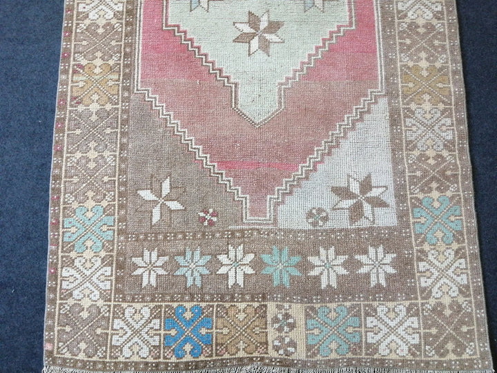 Blue Turkish Runner Rug 3' 8" x 7' Hand-Knotted | No. WR57742