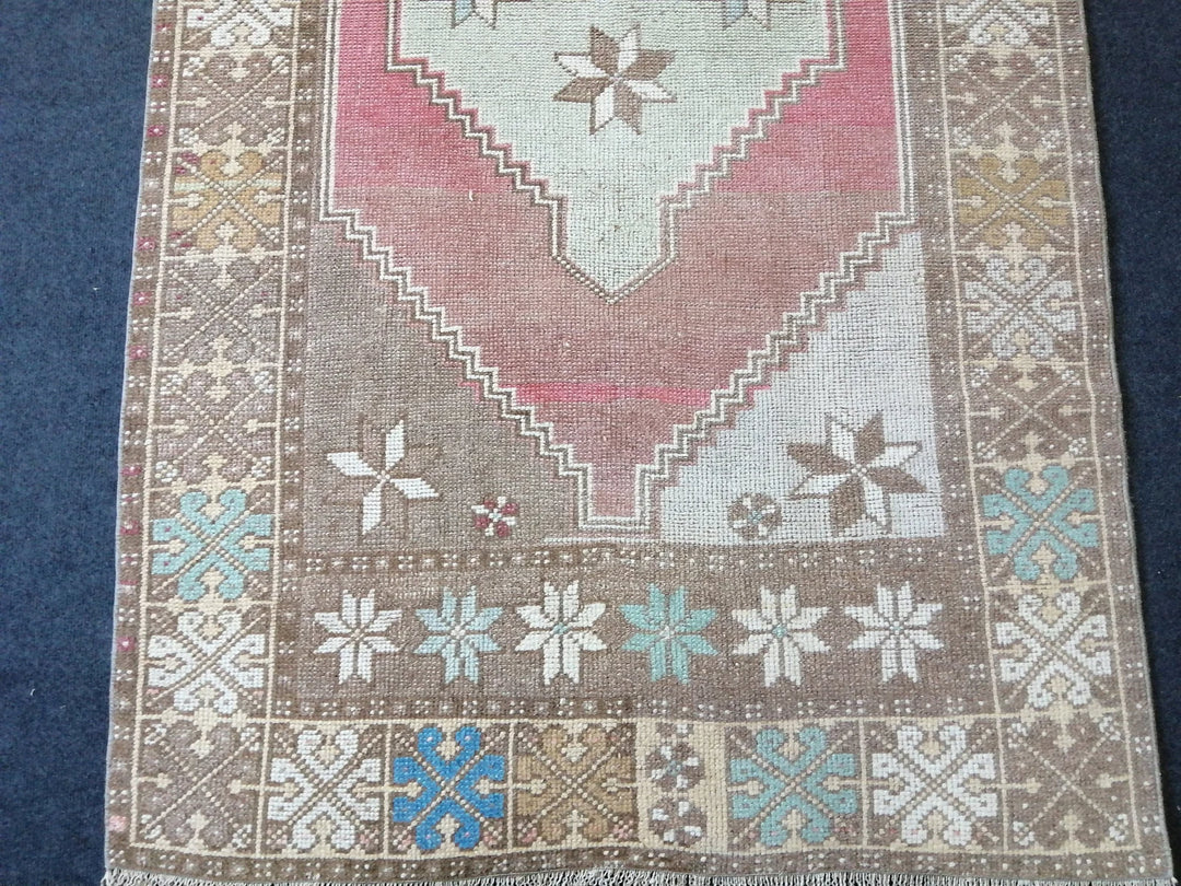Blue Turkish Runner Rug 3' 8" x 7' Hand-Knotted | No. WR57742