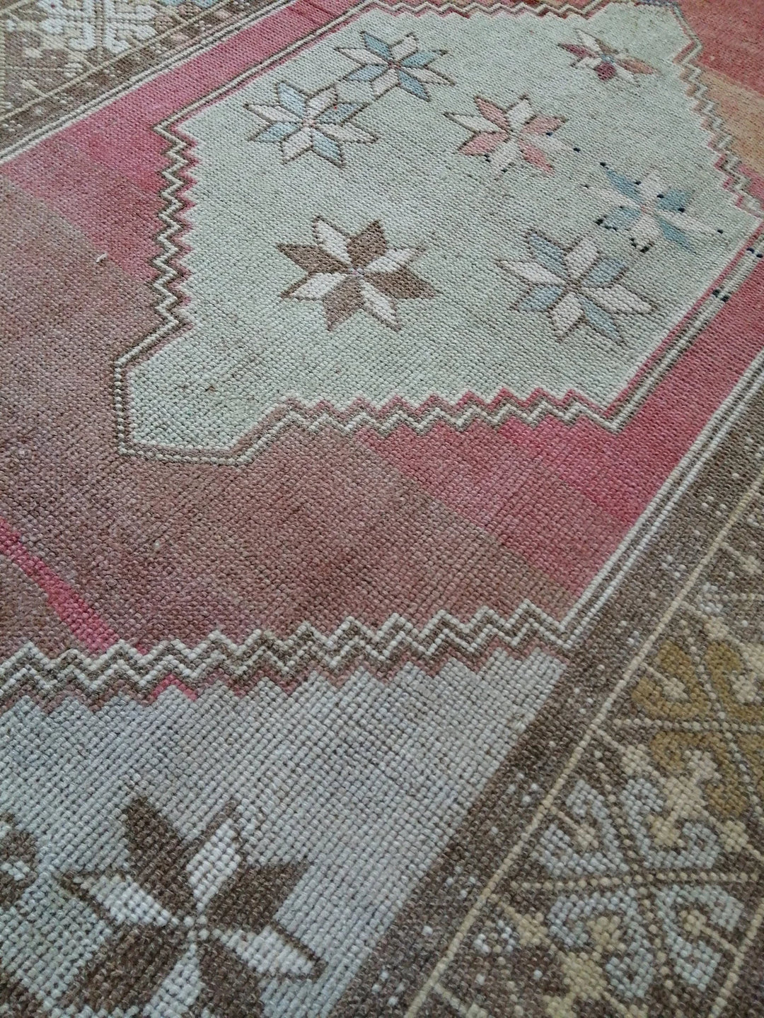 Blue Turkish Runner Rug 3' 8" x 7' Hand-Knotted | No. WR57742