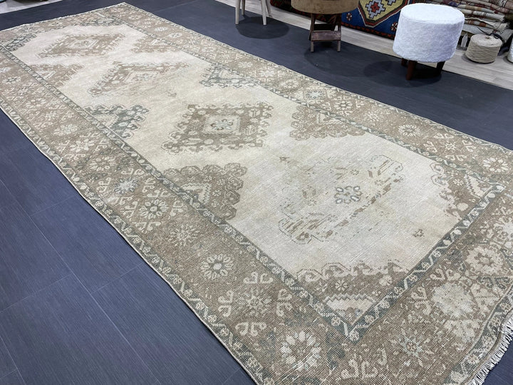 Navy Turkish Runner Rug 5' 1" x 12' 4" Hand-Knotted | No. WR58464