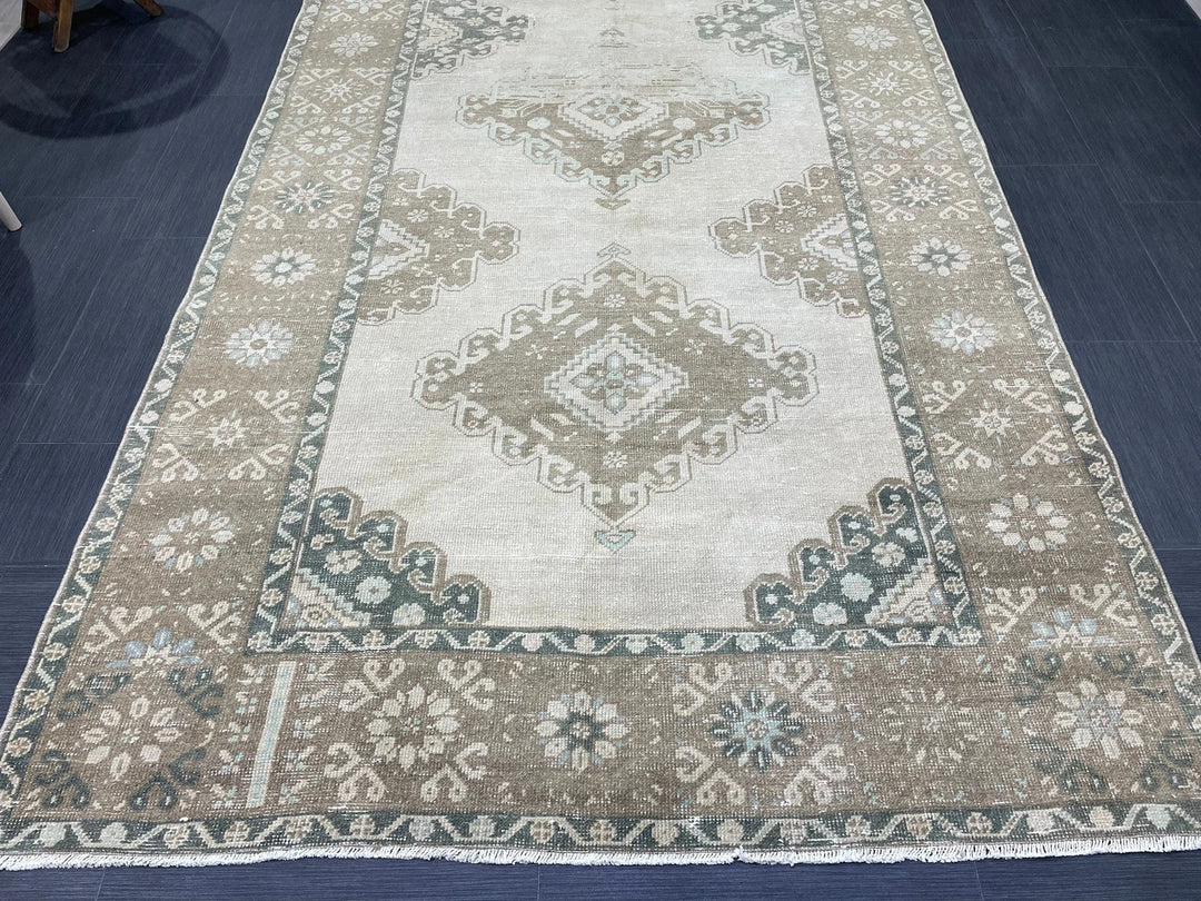 Navy Turkish Runner Rug 5' 1" x 12' 4" Hand-Knotted | No. WR58464