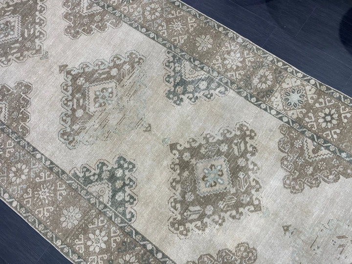 Navy Turkish Runner Rug 5' 1" x 12' 4" Hand-Knotted | No. WR58464