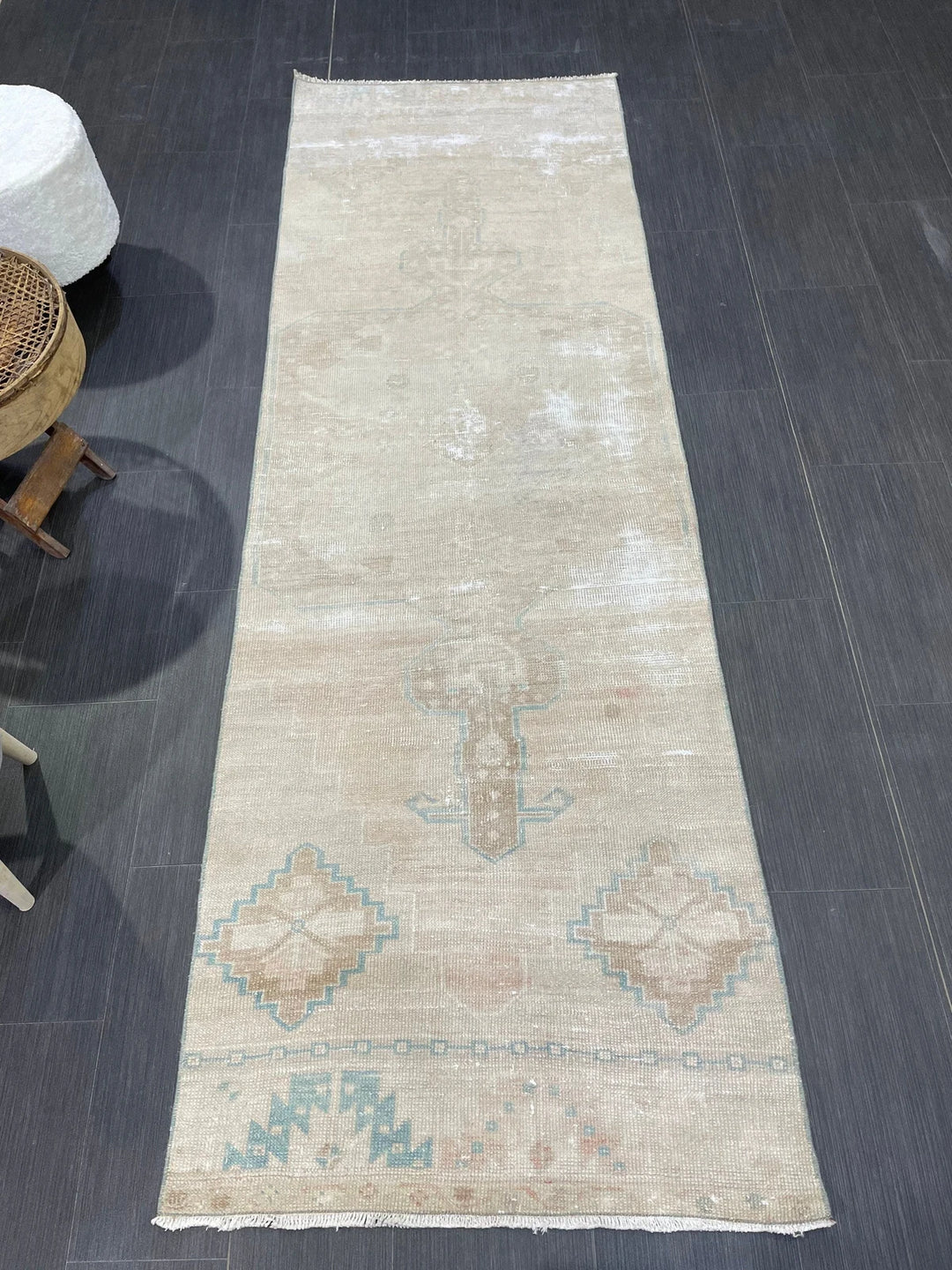 Pink Turkish Runner Rug 2' 8" x 8' 2" Hand-Knotted | No. WR58654
