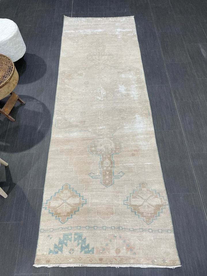 Pink Turkish Runner Rug 2' 8" x 8' 2" Hand-Knotted | No. WR58654