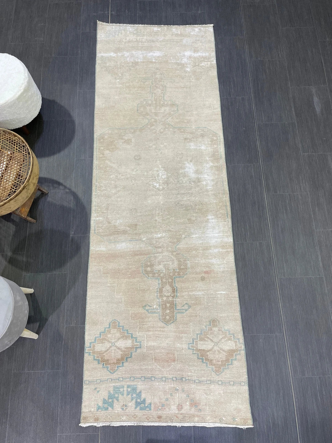 Pink Turkish Runner Rug 2' 8" x 8' 2" Hand-Knotted | No. WR58654