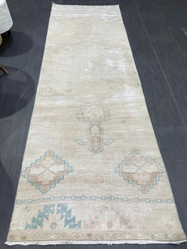 Pink Turkish Runner Rug 2' 8" x 8' 2" Hand-Knotted | No. WR58654