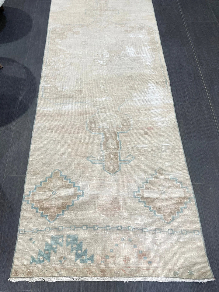 Pink Turkish Runner Rug 2' 8" x 8' 2" Hand-Knotted | No. WR58654