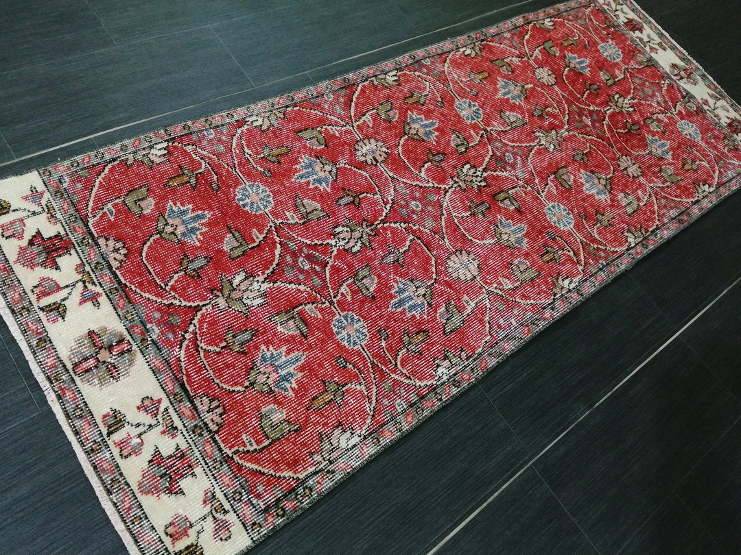 Beige Turkish Runner Rug 2' 6" x 6' 4" Hand-Knotted | No. WR58903