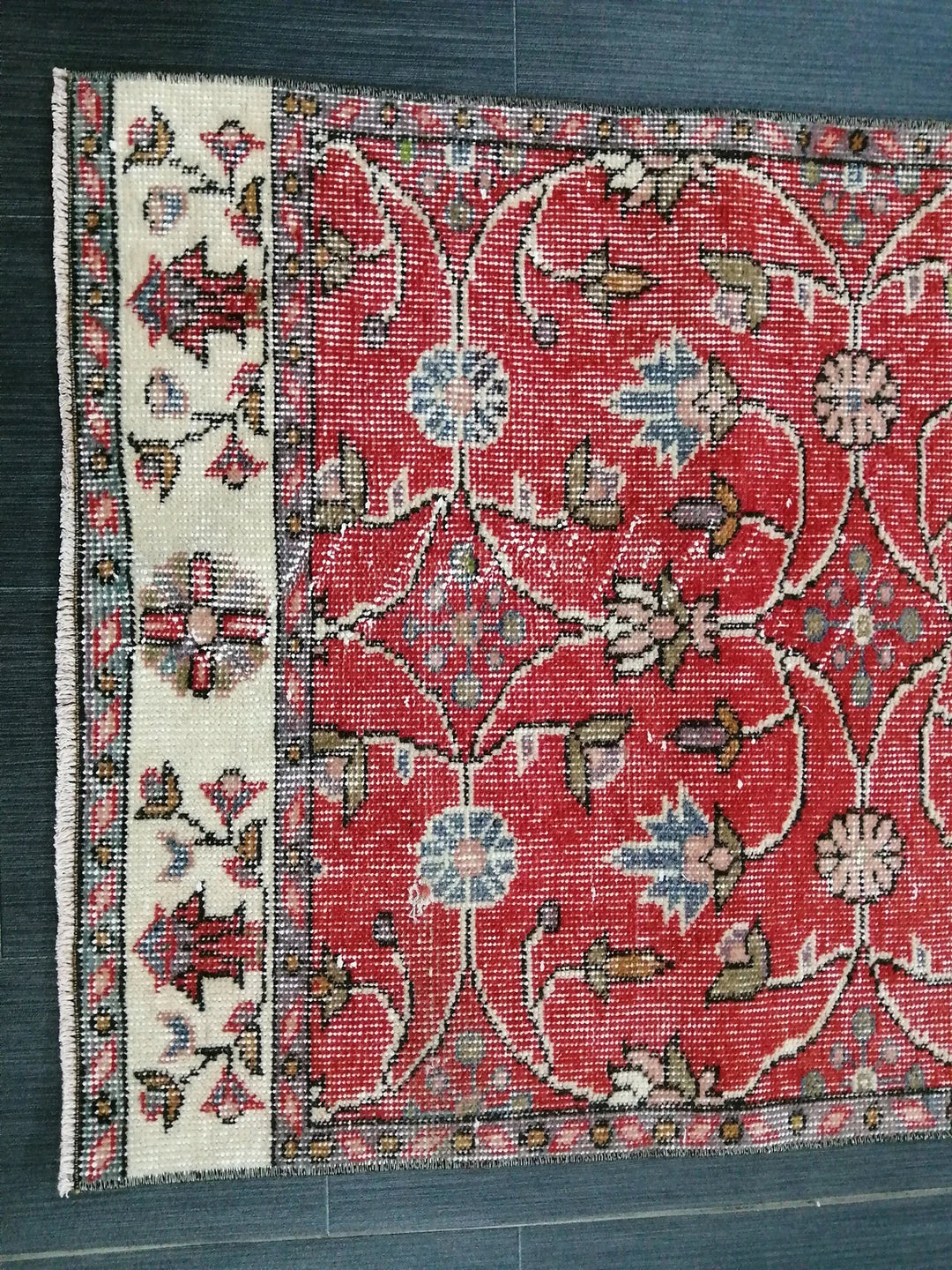 Beige Turkish Runner Rug 2' 6" x 6' 4" Hand-Knotted | No. WR58903