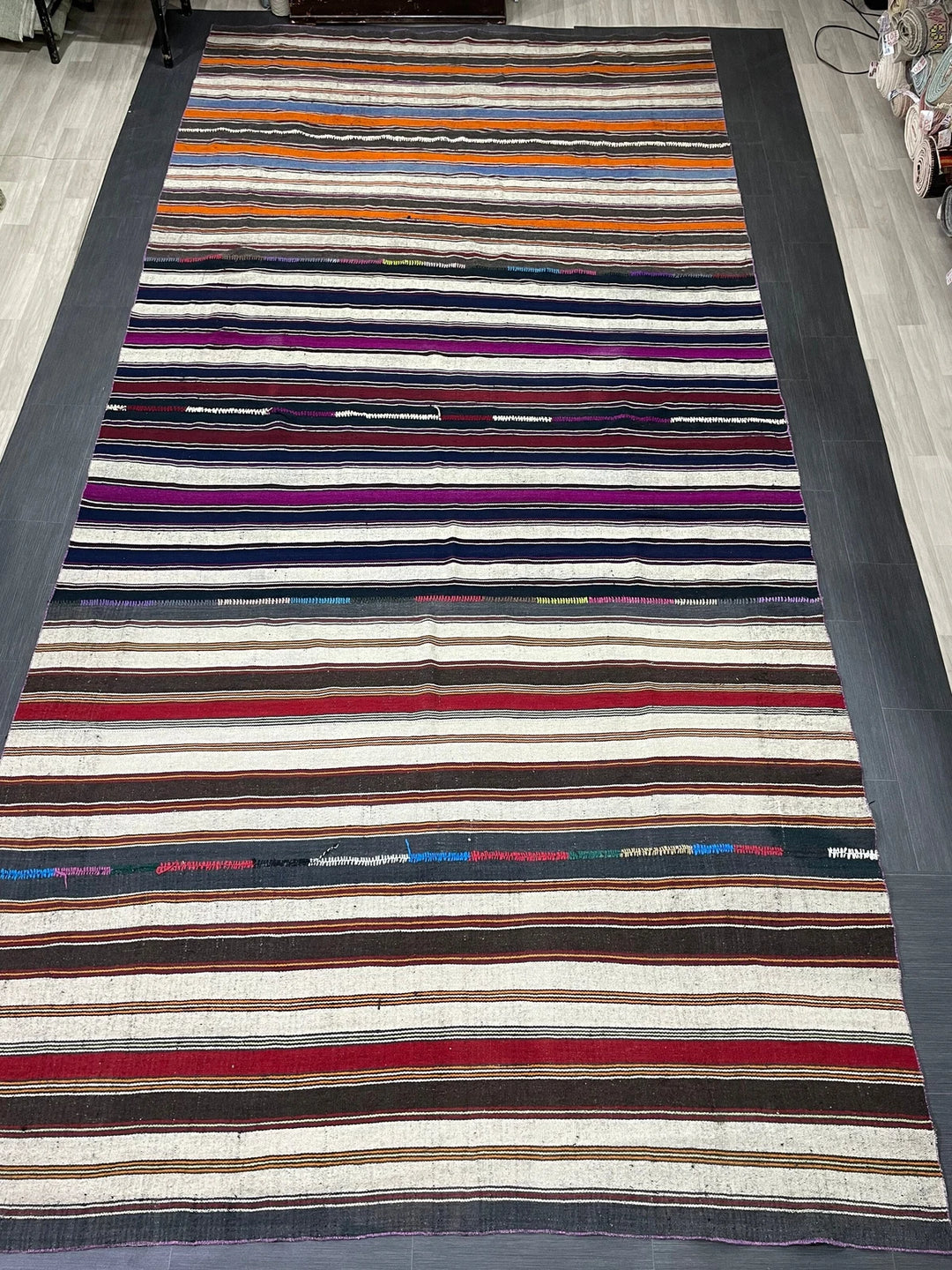 Rust Turkish Runner Rug 7' 6" x 15' 5" Hand-Knotted | No. WR59114