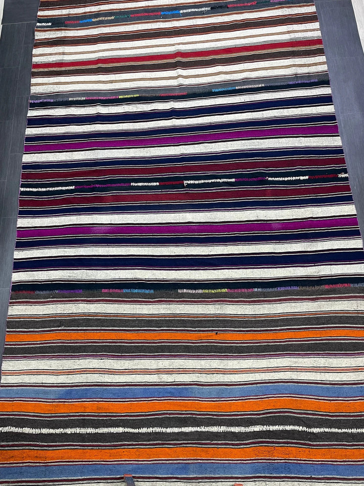 Rust Turkish Runner Rug 7' 6" x 15' 5" Hand-Knotted | No. WR59114
