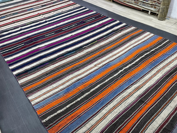 Rust Turkish Runner Rug 7' 6" x 15' 5" Hand-Knotted | No. WR59114