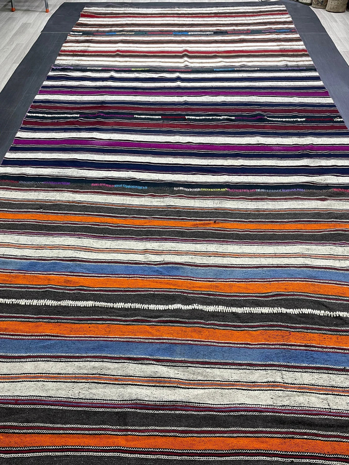 Rust Turkish Runner Rug 7' 6" x 15' 5" Hand-Knotted | No. WR59114