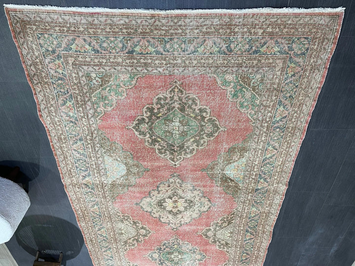Tan Turkish Runner Rug 4' 10" x 12' 6" Hand-Knotted | No. WR59242