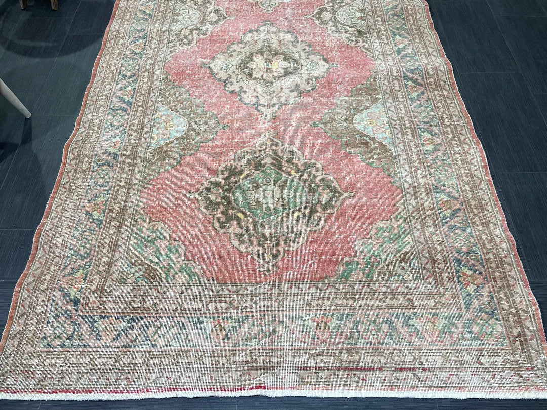 Tan Turkish Runner Rug 4' 10" x 12' 6" Hand-Knotted | No. WR59242