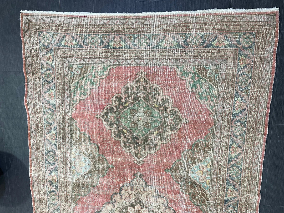 Tan Turkish Runner Rug 4' 10" x 12' 6" Hand-Knotted | No. WR59242