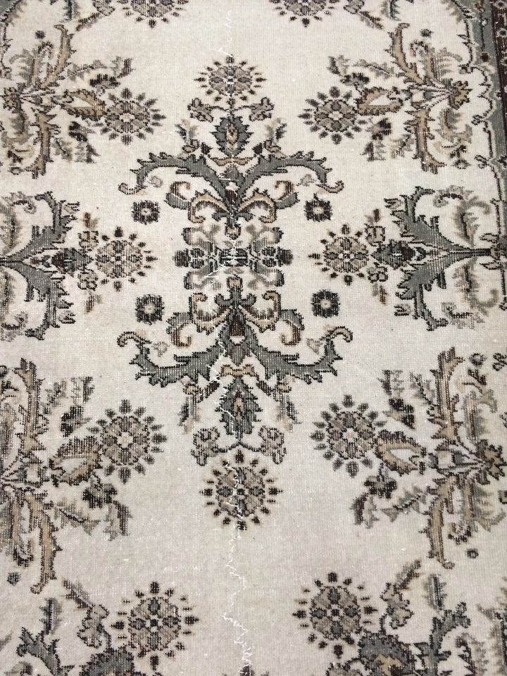 Red Turkish Oushak Runner Rug Hand-Knotted | No. WR59245