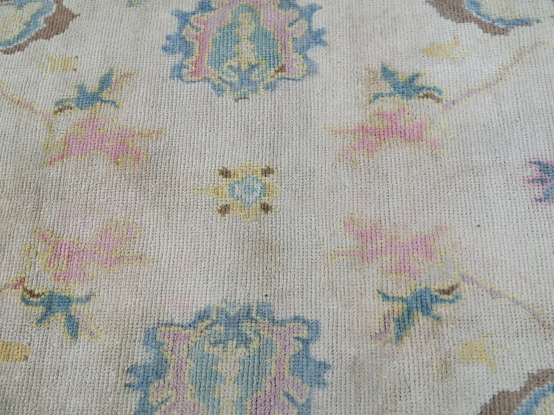 Beige Turkish Runner Rug 6' 2" x 10' 4" Hand-Knotted | No. WR59542