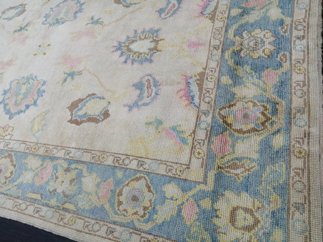 Beige Turkish Runner Rug 6' 2" x 10' 4" Hand-Knotted | No. WR59542
