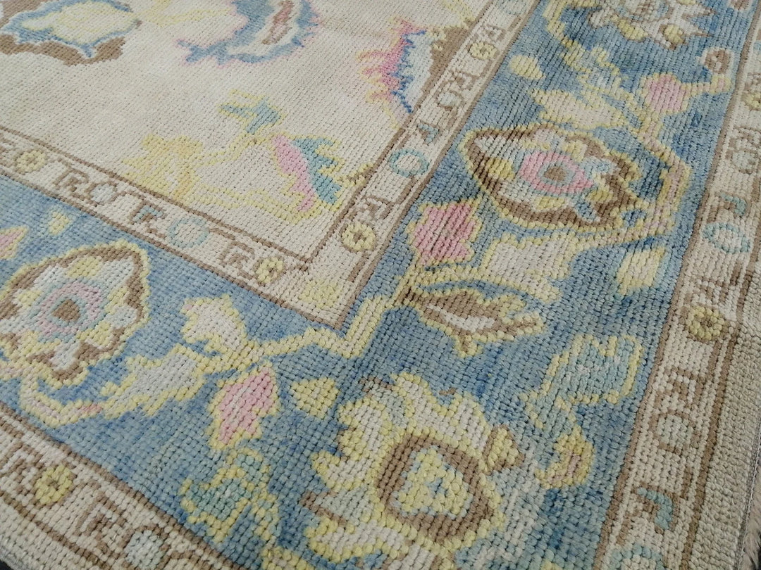 Beige Turkish Runner Rug 6' 2" x 10' 4" Hand-Knotted | No. WR59542