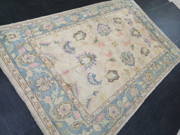Beige Turkish Runner Rug 6' 2" x 10' 4" Hand-Knotted | No. WR59542