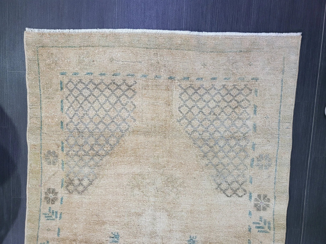 Rust Turkish Runner Rug 3' 4" x 5' 8" Hand-Knotted | No. WR59593
