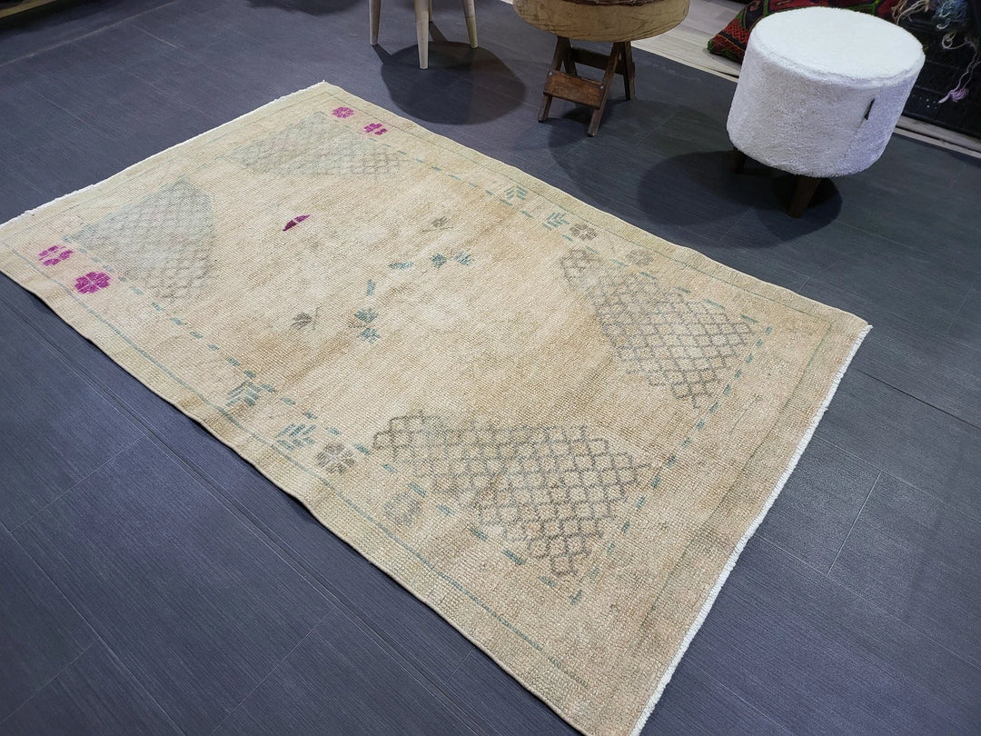 Rust Turkish Runner Rug 3' 4" x 5' 8" Hand-Knotted | No. WR59593