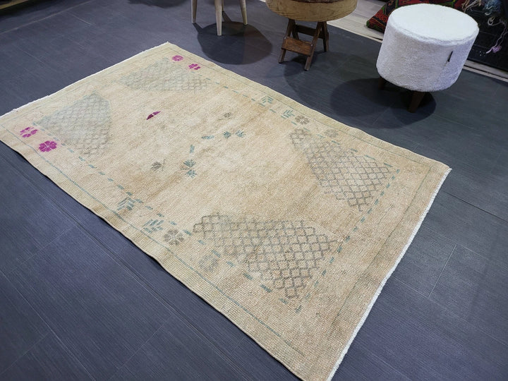 Rust Turkish Runner Rug 3' 4" x 5' 8" Hand-Knotted | No. WR59593