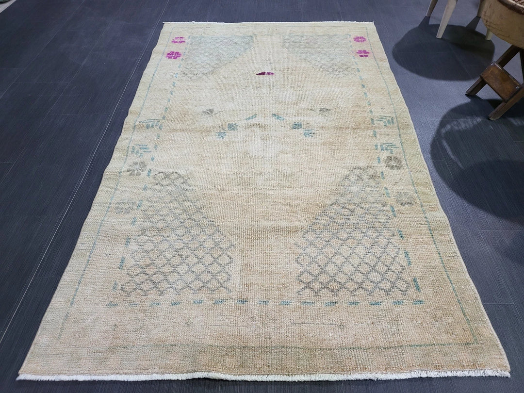 Rust Turkish Runner Rug 3' 4" x 5' 8" Hand-Knotted | No. WR59593