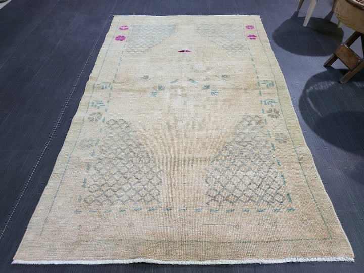Rust Turkish Runner Rug 3' 4" x 5' 8" Hand-Knotted | No. WR59593