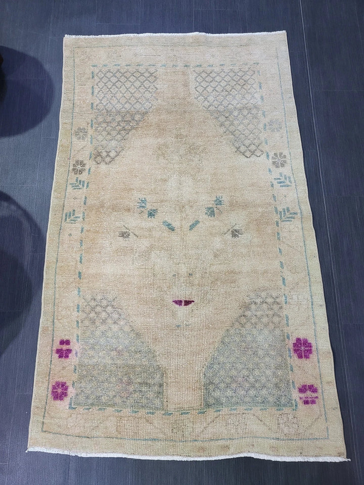 Rust Turkish Runner Rug 3' 4" x 5' 8" Hand-Knotted | No. WR59593