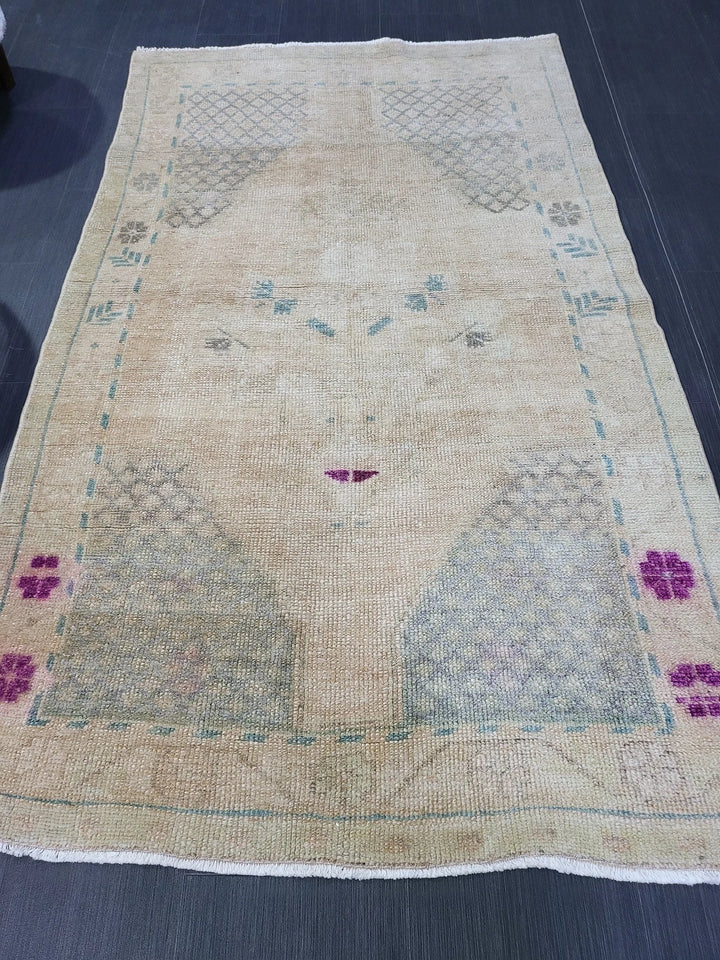 Rust Turkish Runner Rug 3' 4" x 5' 8" Hand-Knotted | No. WR59593
