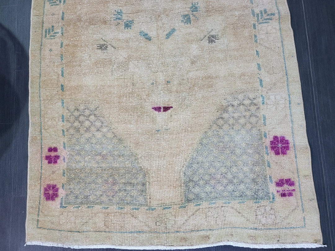 Rust Turkish Runner Rug 3' 4" x 5' 8" Hand-Knotted | No. WR59593