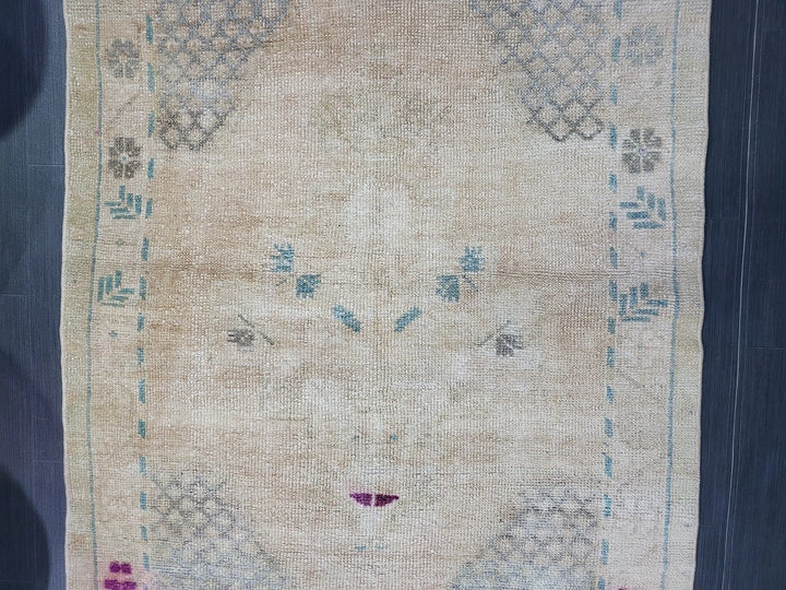 Rust Turkish Runner Rug 3' 4" x 5' 8" Hand-Knotted | No. WR59593