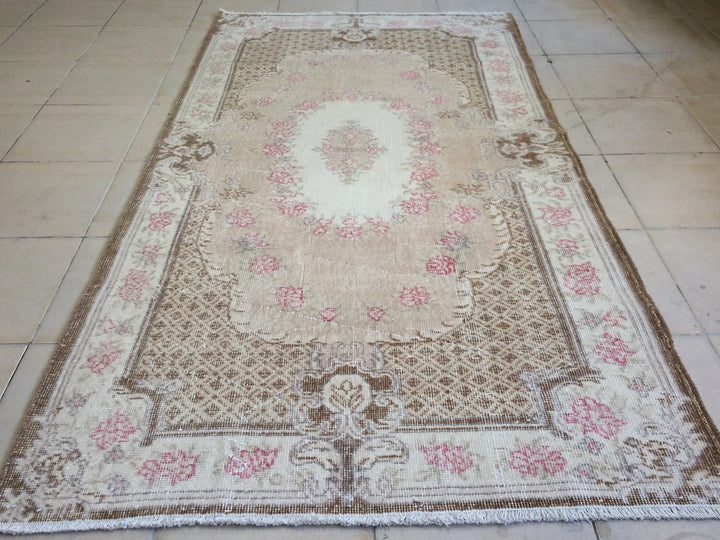 Rust Turkish Runner Rug 4' x 7' Hand-Knotted | No. WR59679