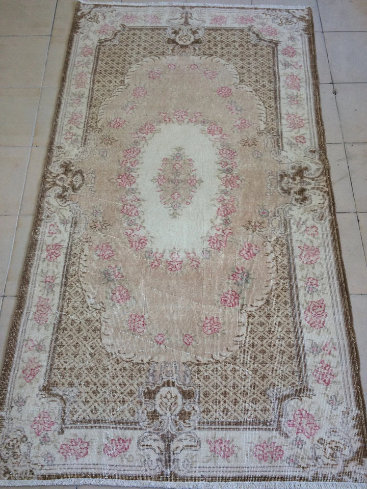 Rust Turkish Runner Rug 4' x 7' Hand-Knotted | No. WR59679