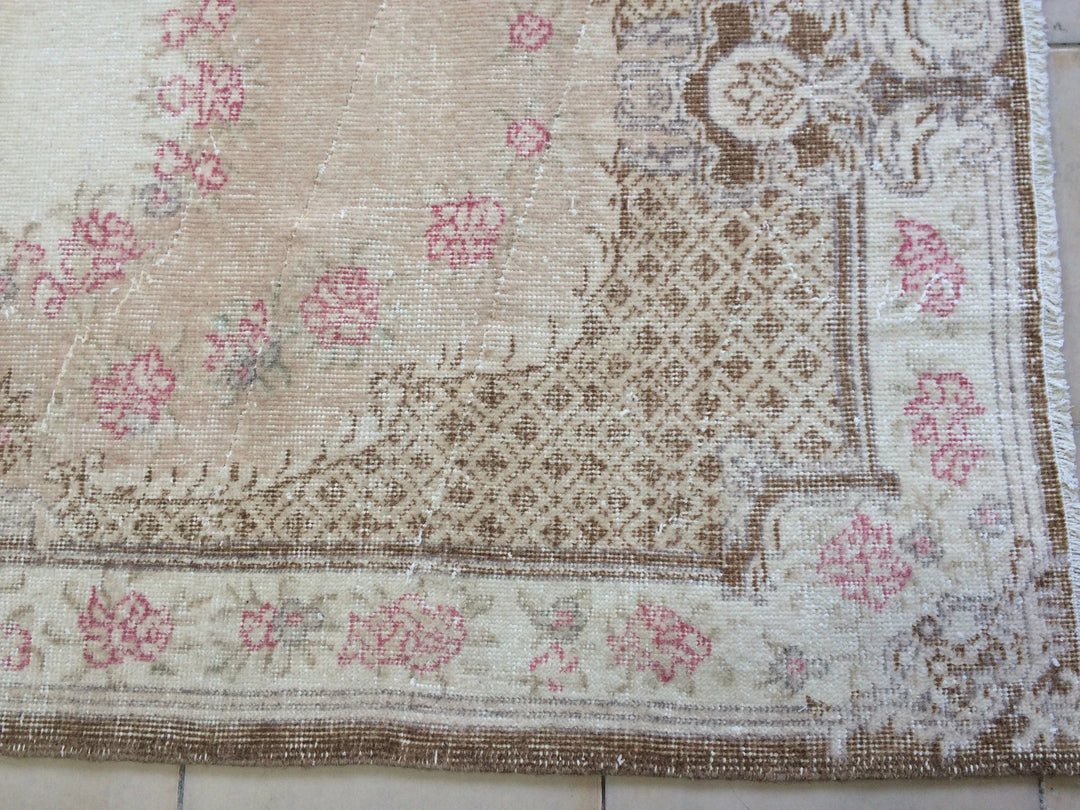 Rust Turkish Runner Rug 4' x 7' Hand-Knotted | No. WR59679