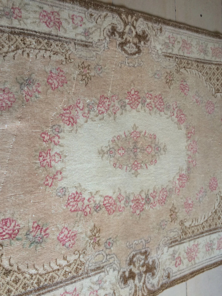 Rust Turkish Runner Rug 4' x 7' Hand-Knotted | No. WR59679