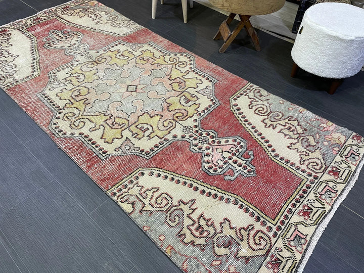Rust Turkish Runner Rug 3' 3" x 7' 7" Hand-Knotted | No. WR59715