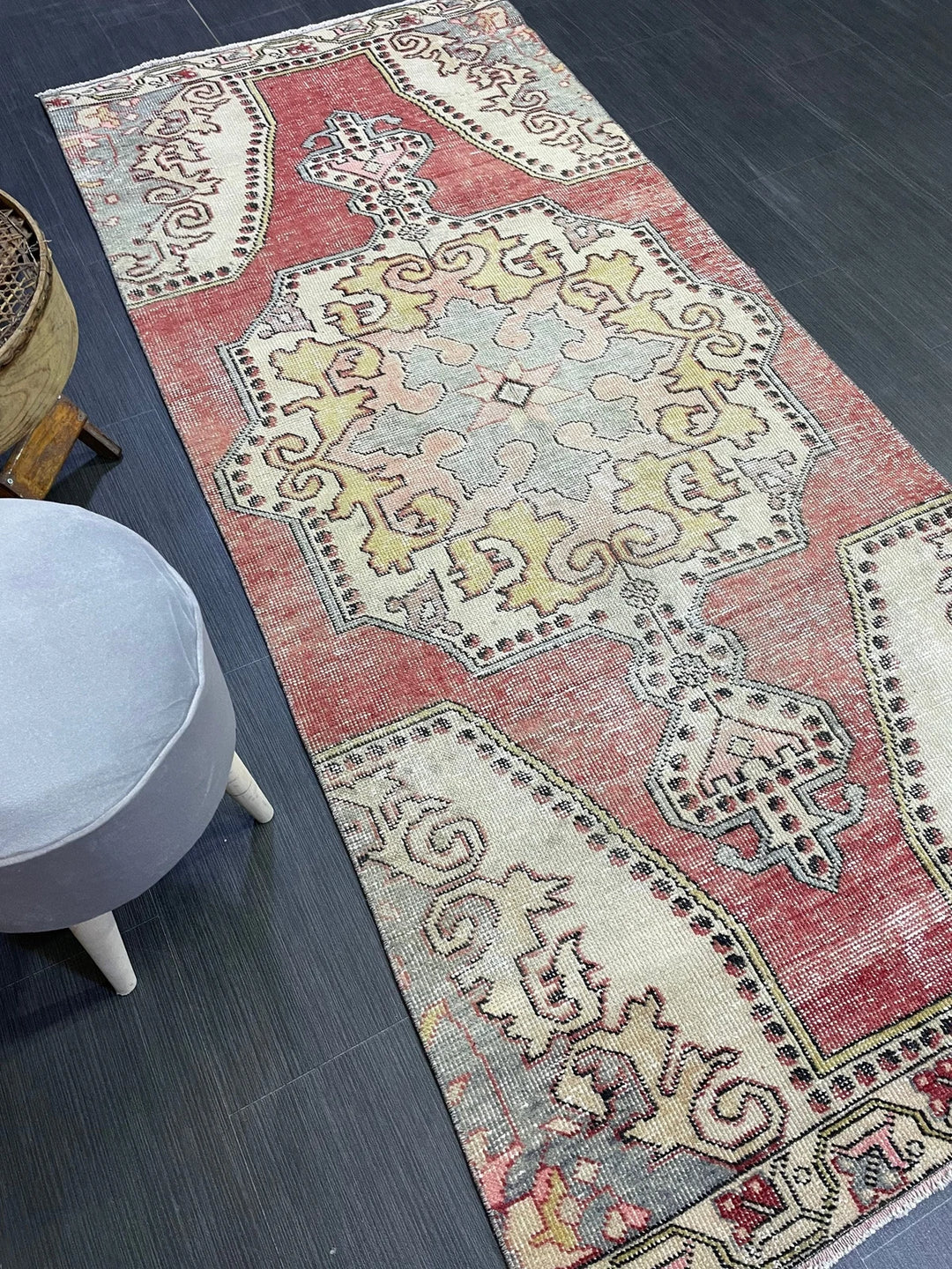 Rust Turkish Runner Rug 3' 3" x 7' 7" Hand-Knotted | No. WR59715