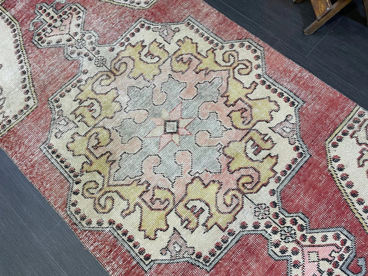 Rust Turkish Runner Rug 3' 3" x 7' 7" Hand-Knotted | No. WR59715