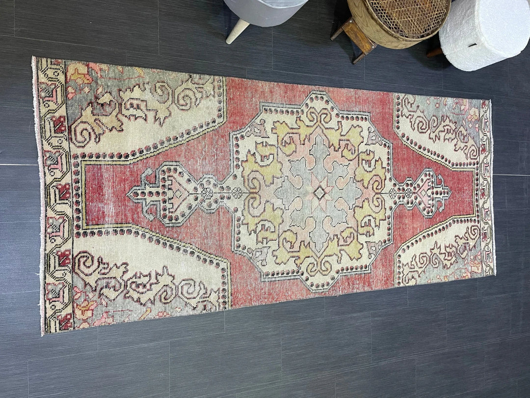 Rust Turkish Runner Rug 3' 3" x 7' 7" Hand-Knotted | No. WR59715