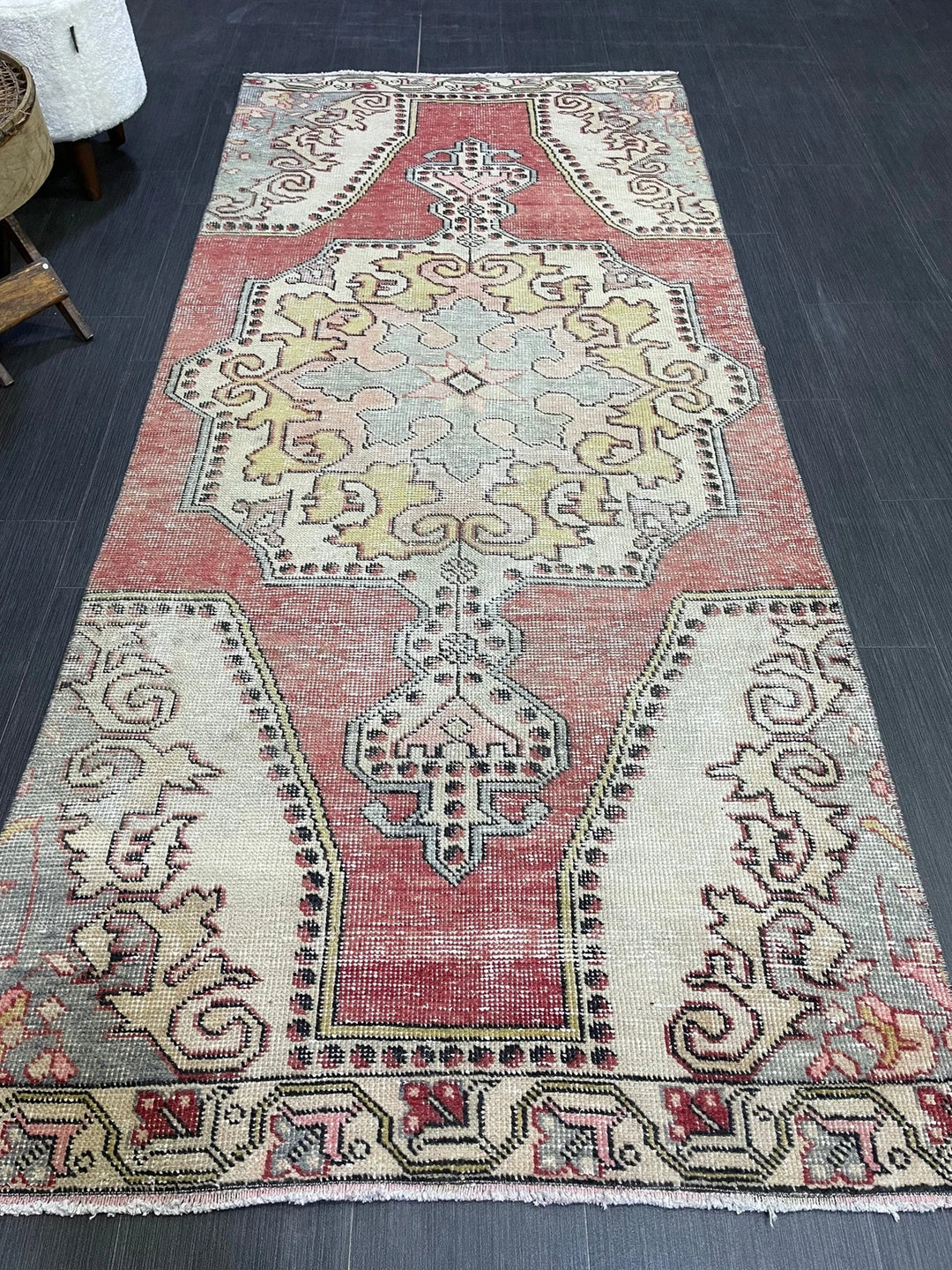Rust Turkish Runner Rug 3' 3" x 7' 7" Hand-Knotted | No. WR59715