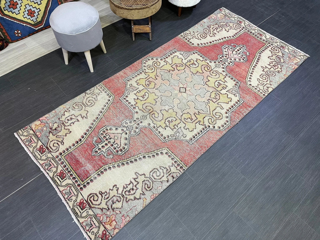 Rust Turkish Runner Rug 3' 3" x 7' 7" Hand-Knotted | No. WR59715