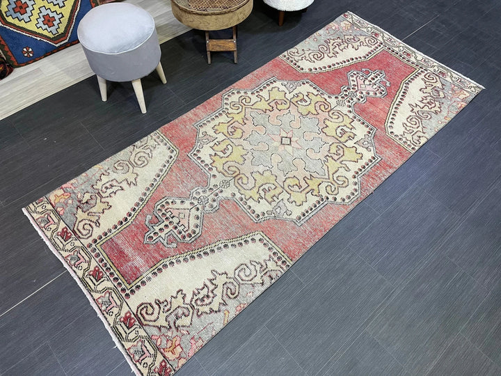 Rust Turkish Runner Rug 3' 3" x 7' 7" Hand-Knotted | No. WR59715