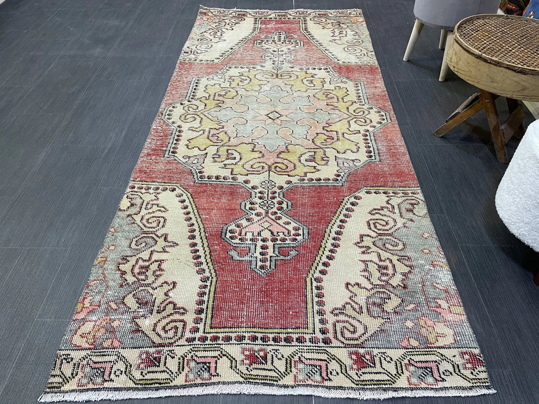 Rust Turkish Runner Rug 3' 3" x 7' 7" Hand-Knotted | No. WR59715