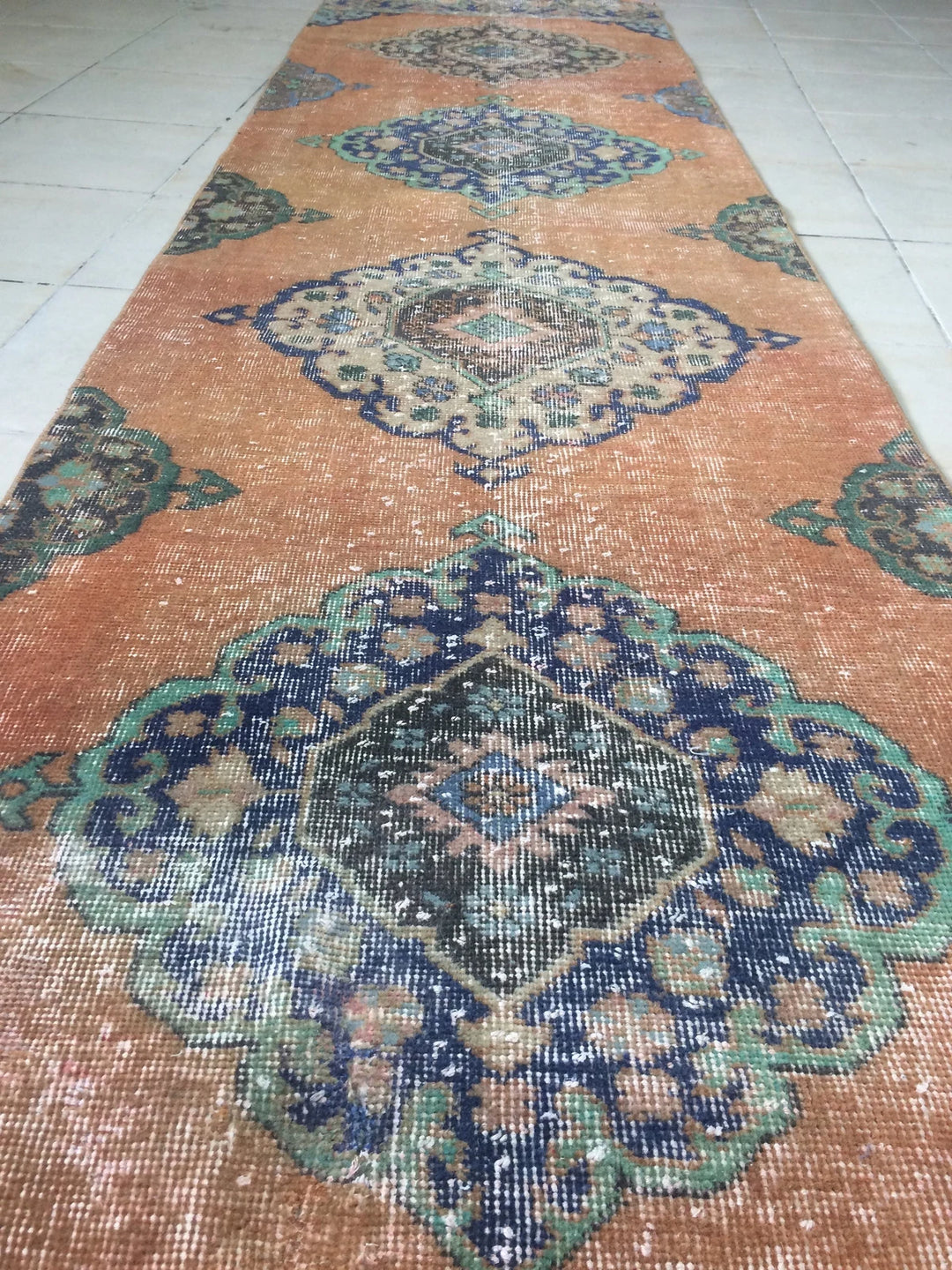 Rust Turkish Runner Rug 2' 8" x 12' 8" Hand-Knotted | No. WR59981