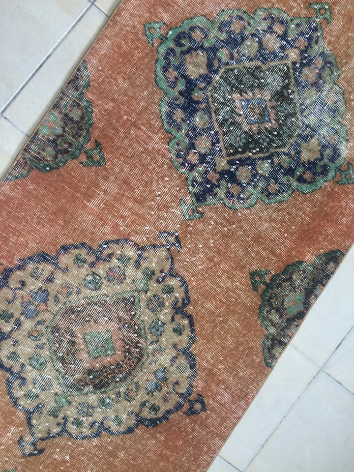 Rust Turkish Runner Rug 2' 8" x 12' 8" Hand-Knotted | No. WR59981